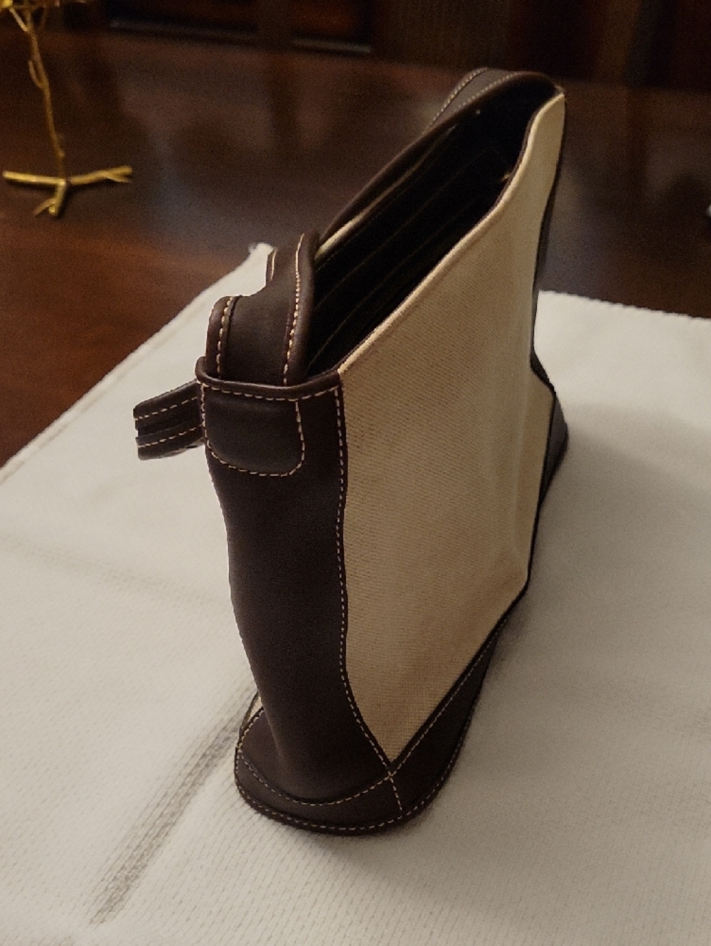 COACH Canvas and Brown Leather Shoulder Bag - Picture 4 of 4